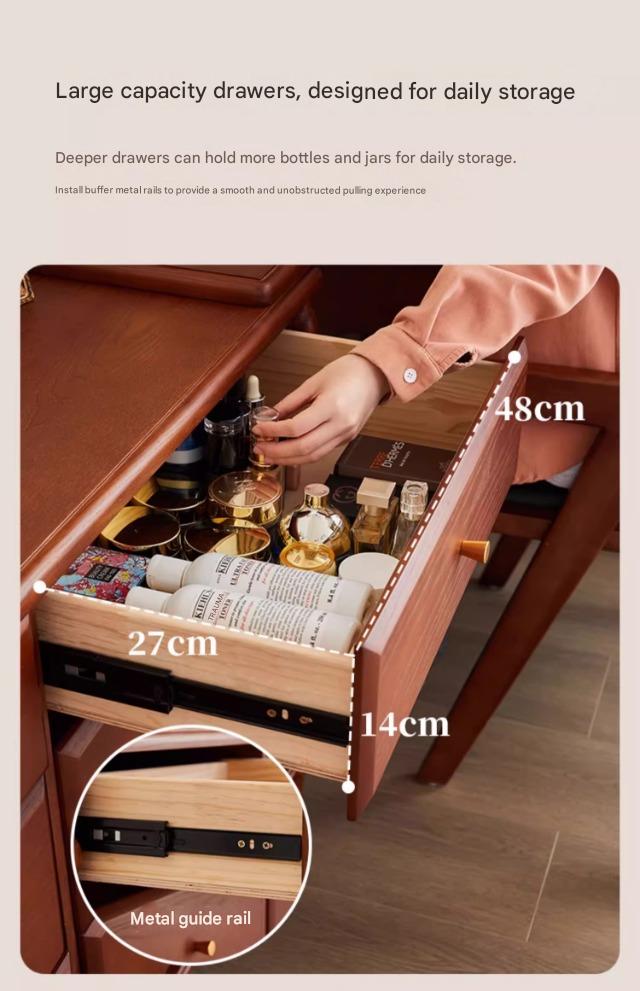 Hepburn Vanity | A Mid-Century Modern Dressing Table Designed for Small Spaces