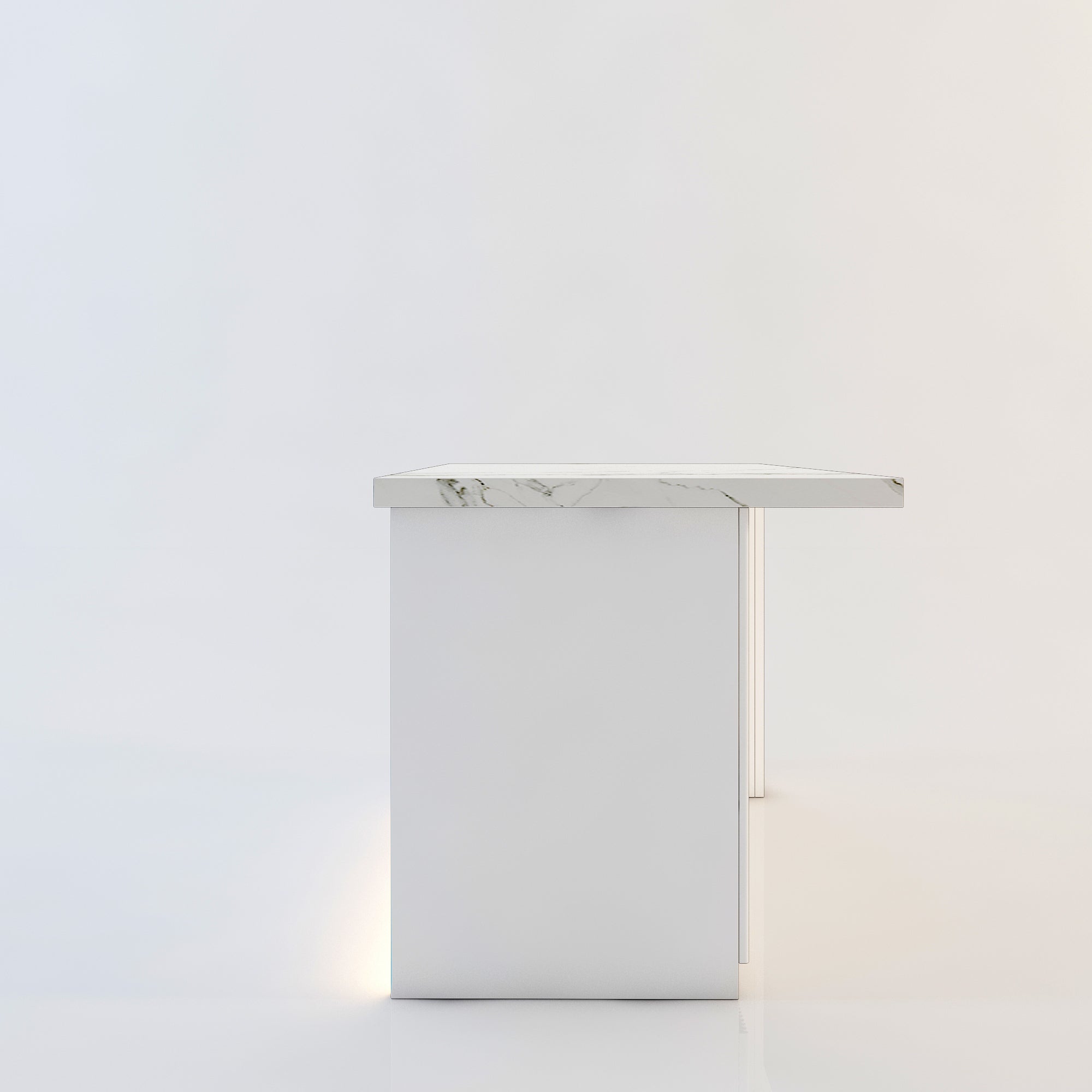 72 inch white Modern Kitchen island with Cabinets ,Bar, Electrical Outlet and Light