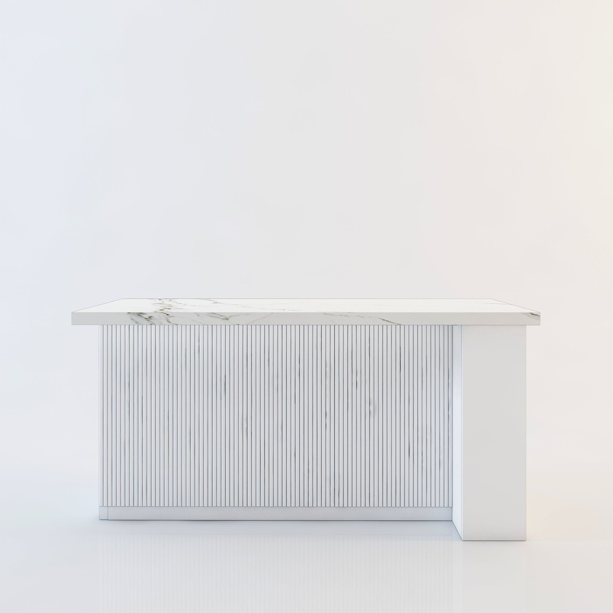 80 inch White Modern Kitchen island with Cabinets ,Bar, Electrical Outlet and Light