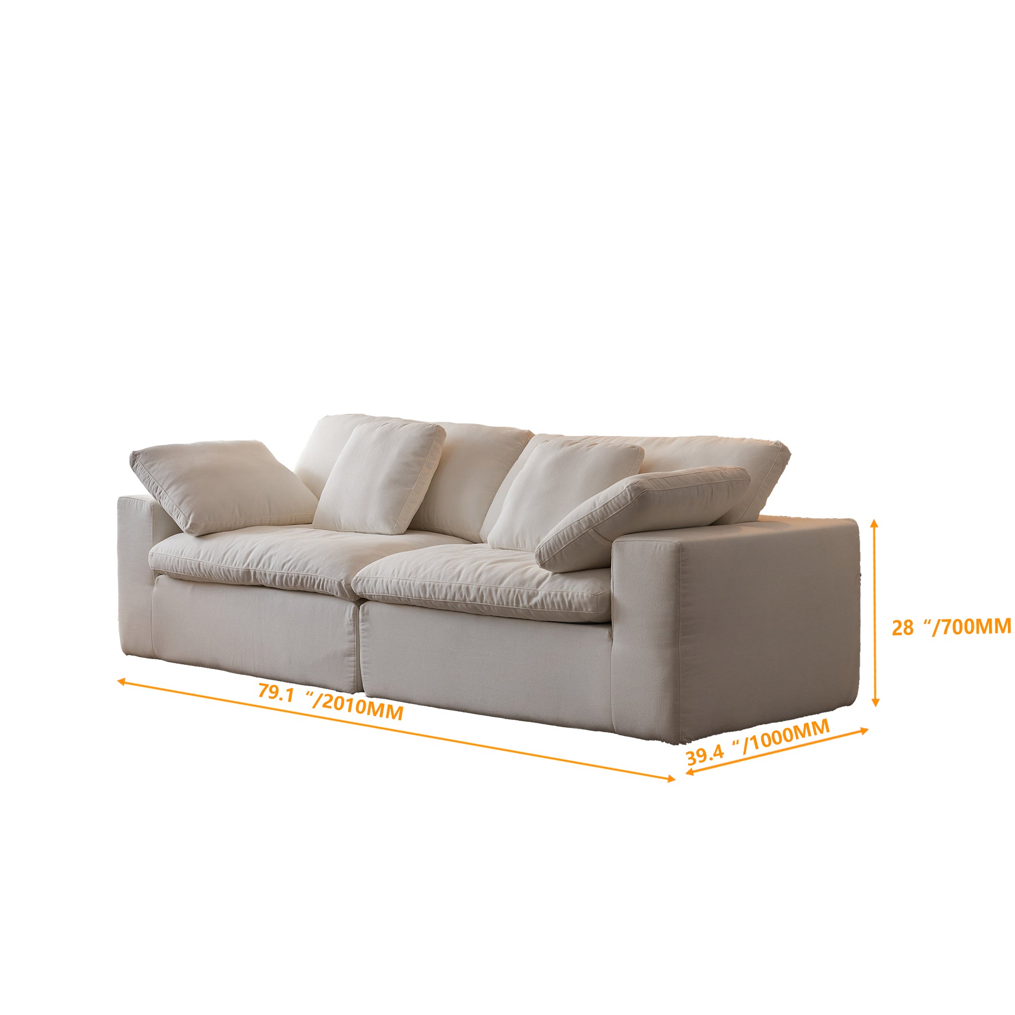 Modular Cloud-Feel Sofa (No Assembly Required)