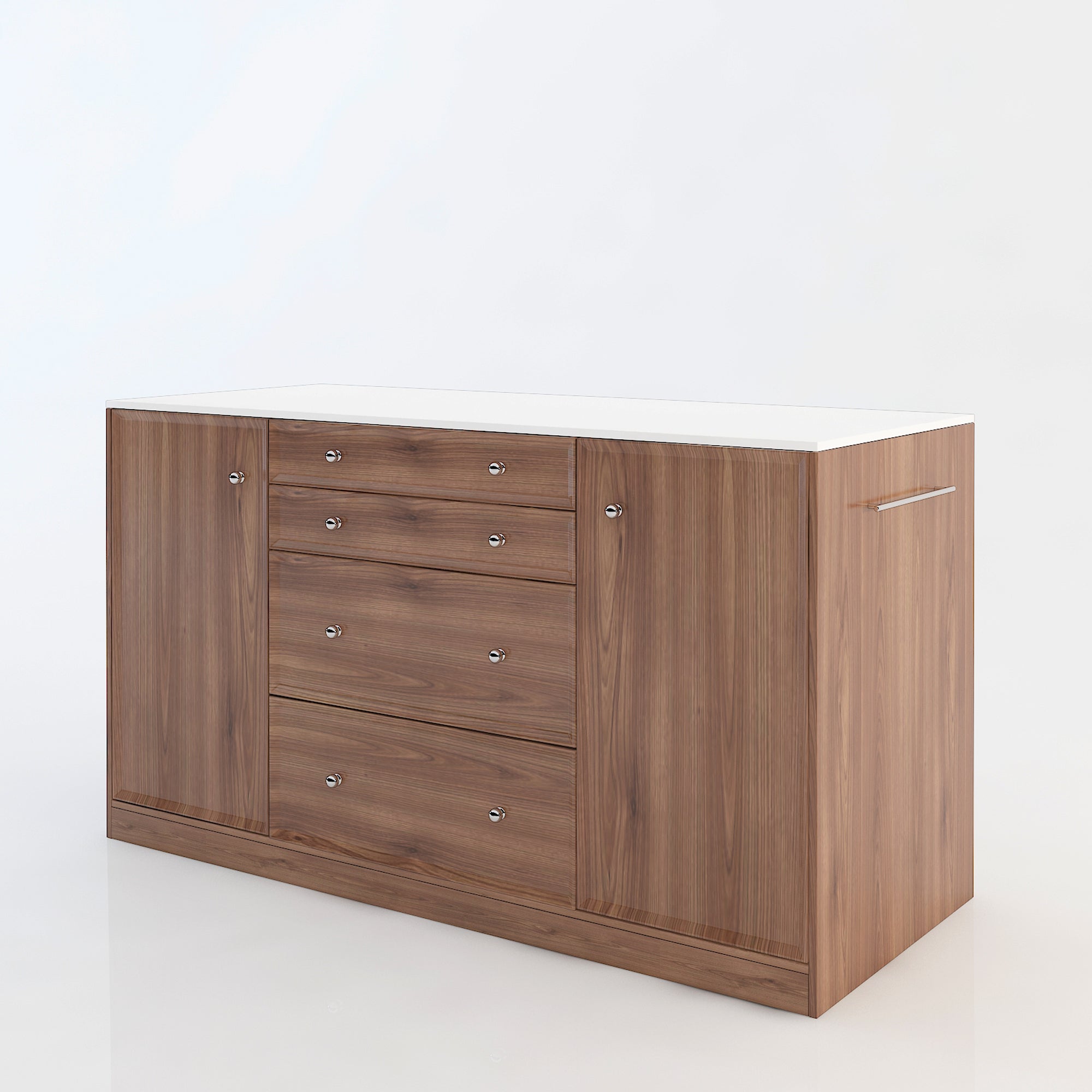 64“Small Kitchen Island with Expandable Dining table and Hidden Storage