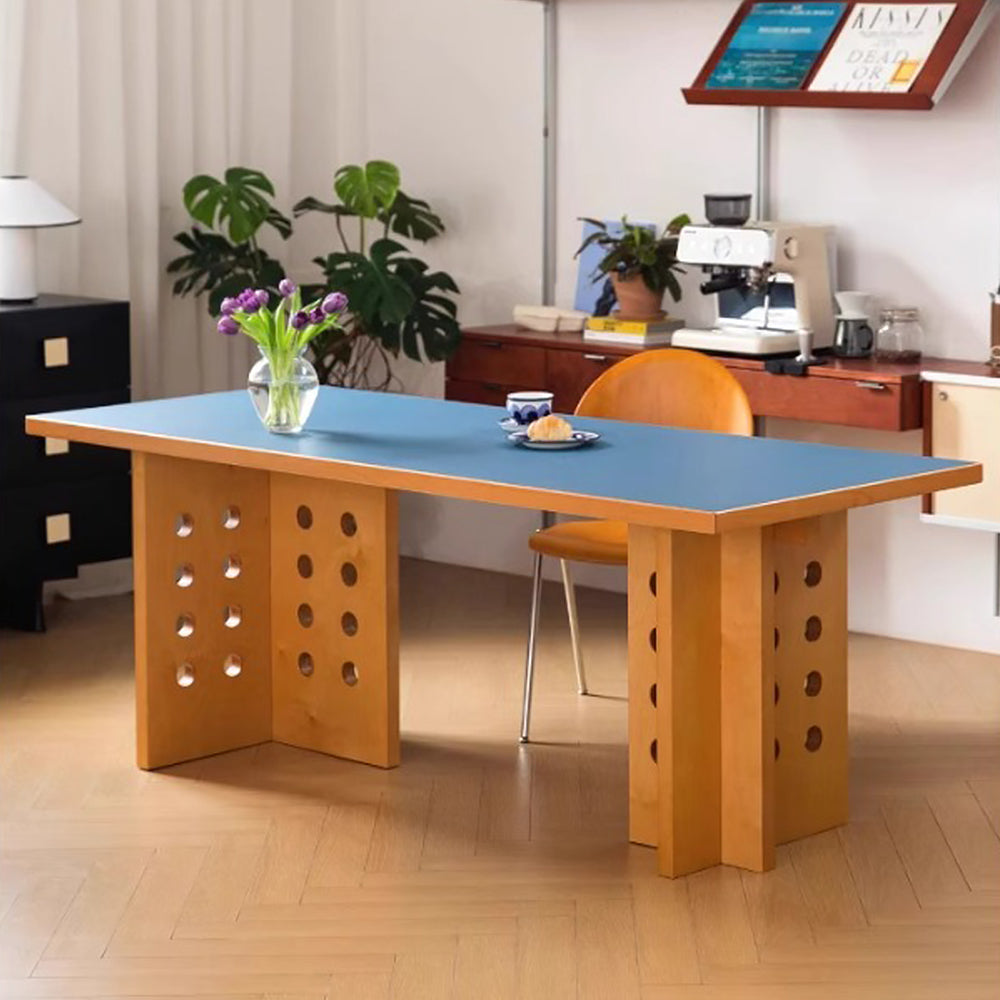 Mid-Century Modern Solid Oak Desk
