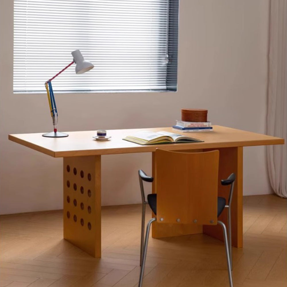Mid-Century Modern Solid Oak Desk