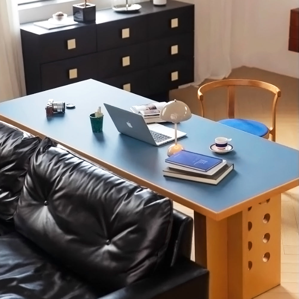Mid-Century Modern Solid Oak Desk