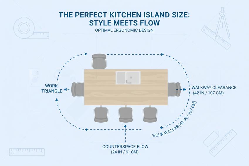 What's the perfect size of kitchen island with seating for your home?