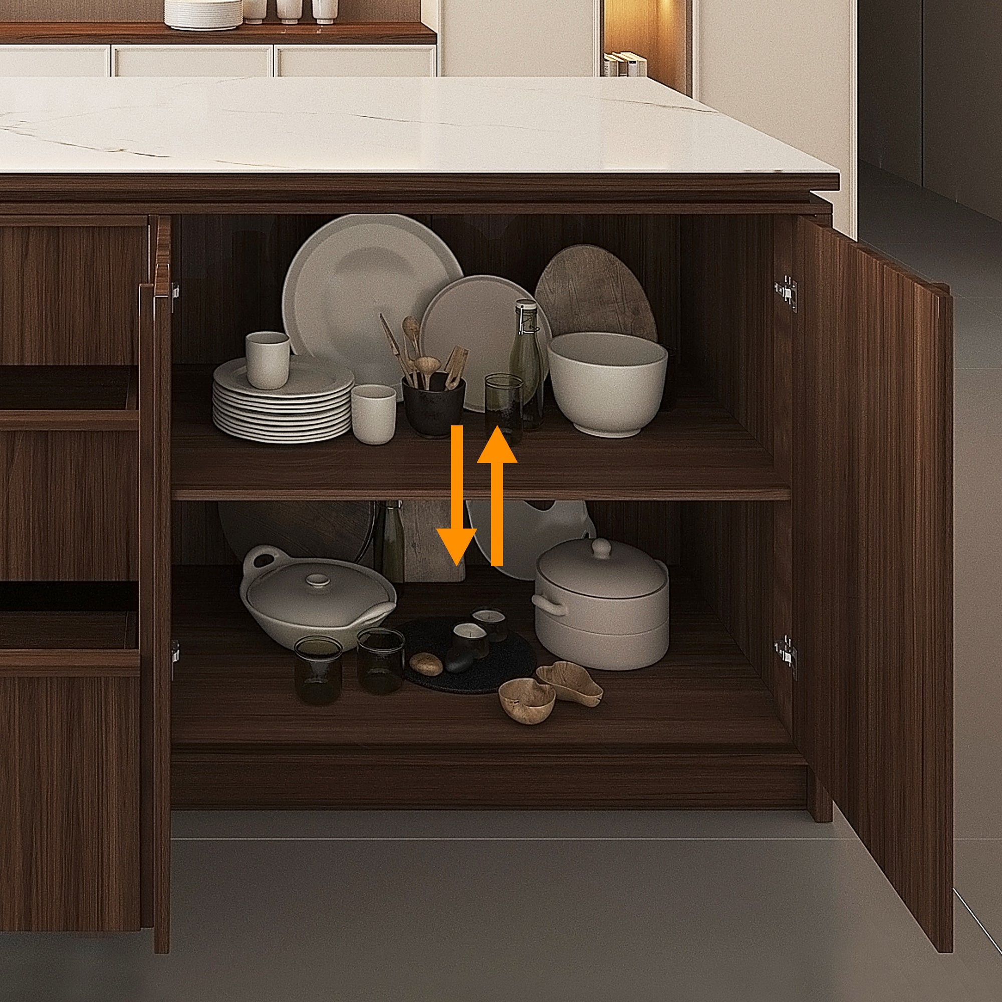 “Archchic 72'' Kitchen Island with Storage, Drawers & Bar Seating – Modern Ergonomic Island for Cooking, Dining & More”