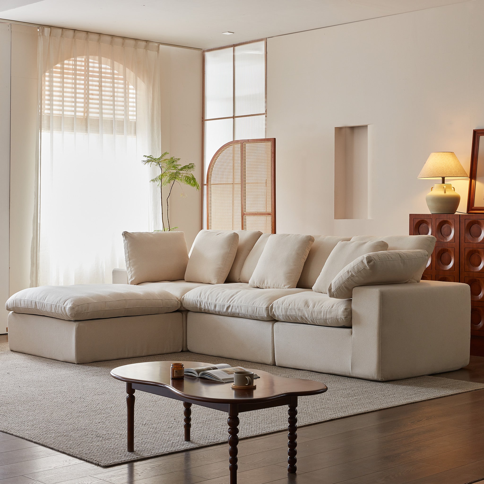Modular Cloud-Feel Sofa (No Assembly Required)