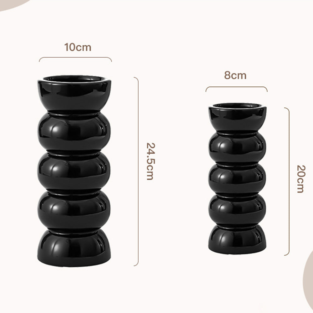 Ceramic vase medieval high sense black retro hydroponic flower arranger ins wind high appearance level small vase