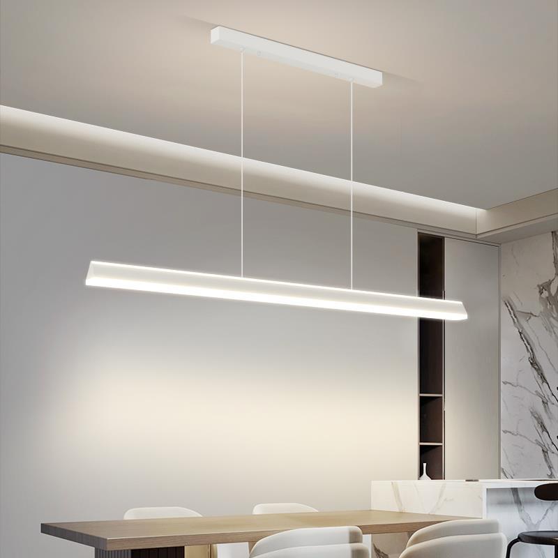 Modern Ceiling Chandelier Light, Anti Flicker Pendant Lamp with Remote Control Dimmable 3 Color Mode & Brightness (Warm Cool Neutral Light) for Kitchen Bar